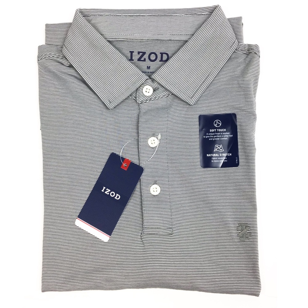 IZOD Men’s Micro Stripe Polo Shirt Medium